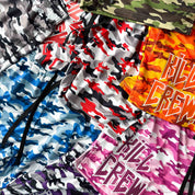 MUAY THAI SHORTS (MID THIGH CUT) - BLUE CAMO