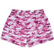 MUAY THAI SHORTS (MID THIGH CUT) - PINK CAMO