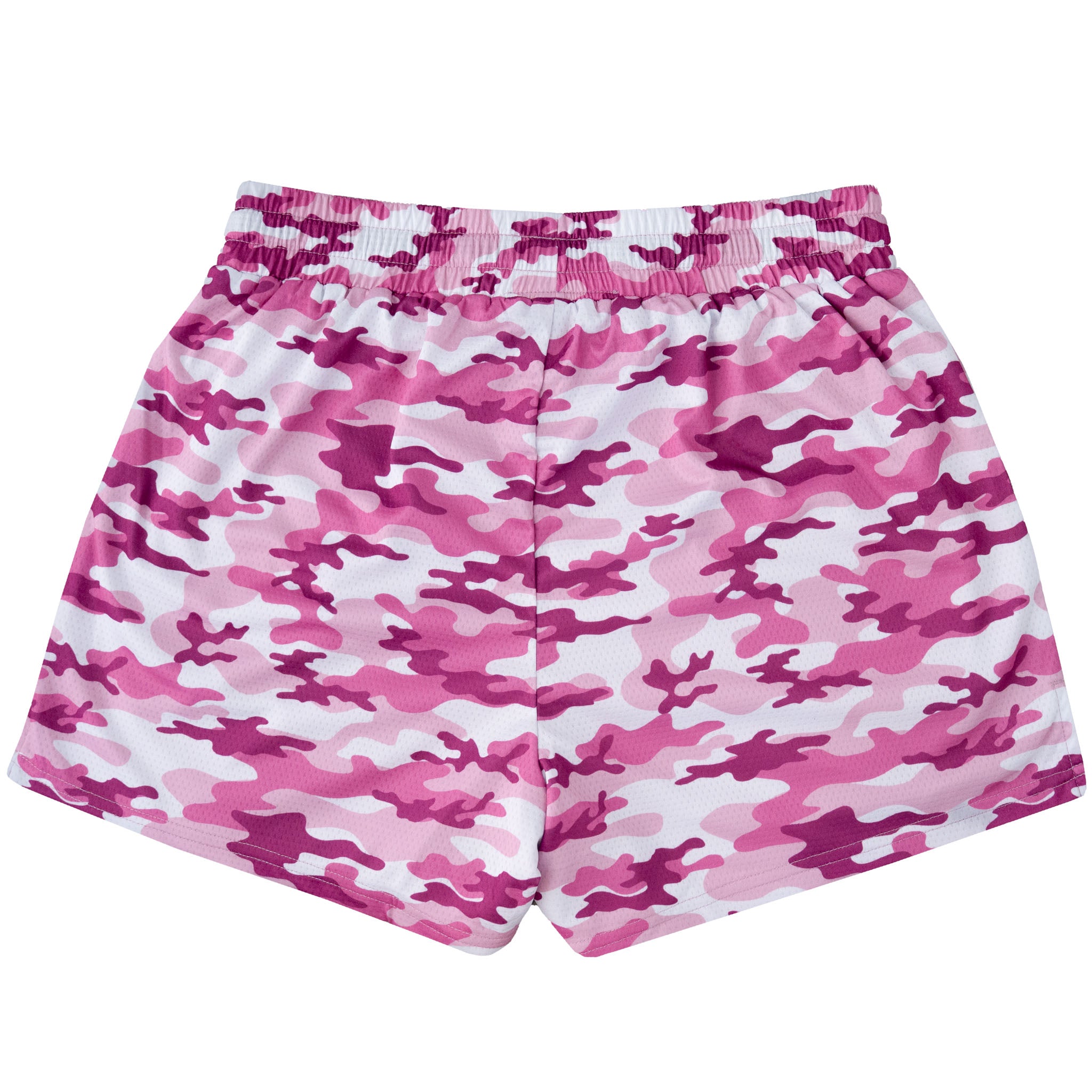 MUAY THAI SHORTS (MID THIGH CUT) - PINK CAMO