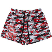 MUAY THAI SHORTS (MID THIGH CUT) - RED TIGER CAMO