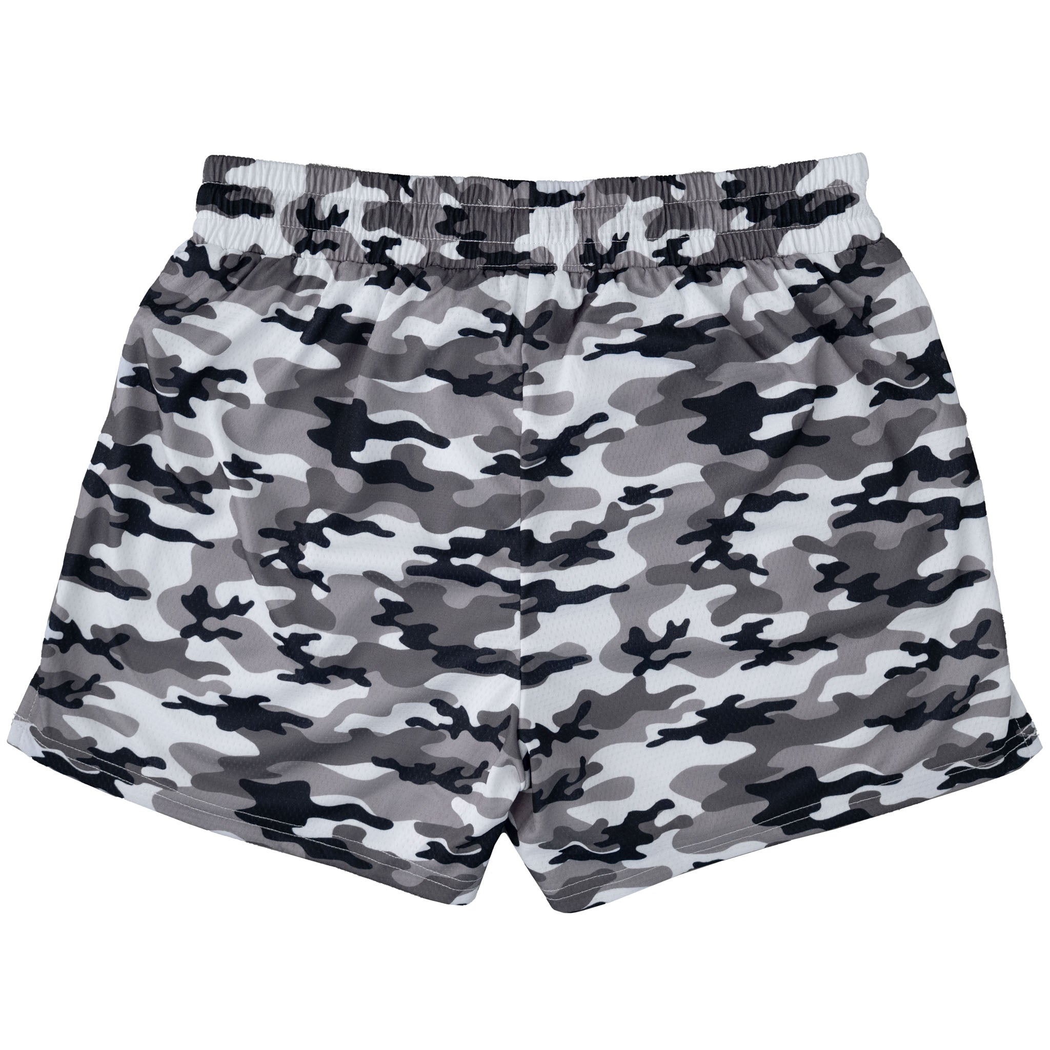 MUAY THAI SHORTS (MID THIGH CUT) - GREY CAMO