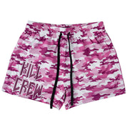 MUAY THAI SHORTS (MID THIGH CUT) - PINK CAMO