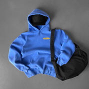 OVERSIZED LUX RIGOROUS TRAINING HOODIE - BLUE / GOLD