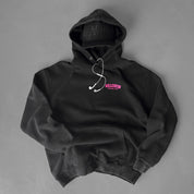 OVERSIZED LUX RIGOROUS TRAINING HOODIE - BLACK / PINK