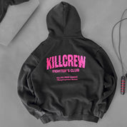 OVERSIZED LUX RIGOROUS TRAINING HOODIE - BLACK / PINK