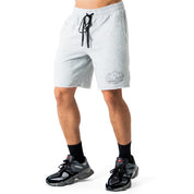 RELAXED CUT SHORTS FIGHTER'S CLUB FLAME - HEATHER GREY