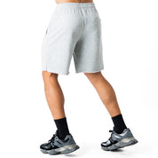 RELAXED CUT SHORTS FIGHTER'S CLUB FLAME - HEATHER GREY