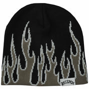 FLAME SKULL CAP BEANIE - BLACKOUT