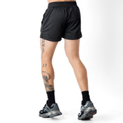 MUAY THAI FLAME SHORTS (MID THIGH CUT) - BLACK / NEON GREEN