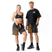 RELAXED CUT SHORTS FLAME - BLACK / ORANGE