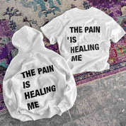 OVERSIZED LUX "THE PAIN" HOODIE - WHITE