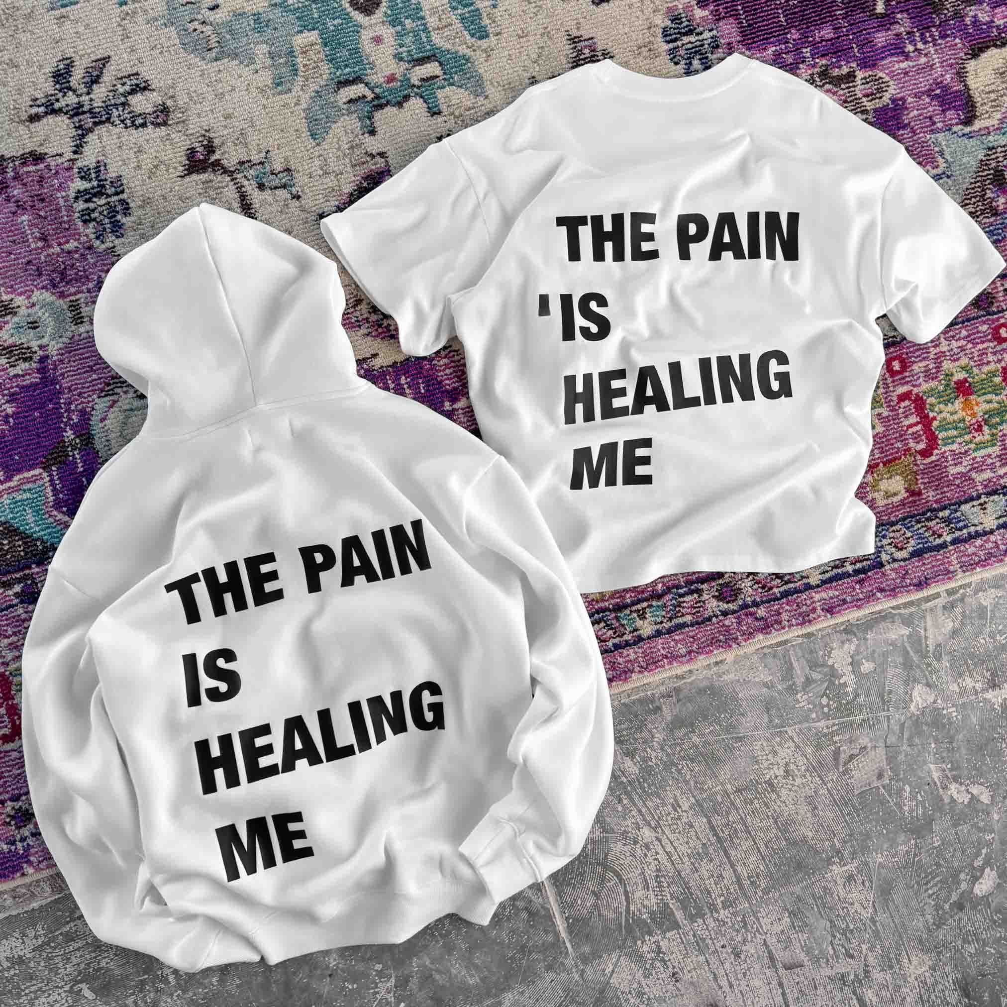 OVERSIZED LUX "THE PAIN" HOODIE - WHITE