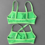 COLOR BLOCK SPORTS BRA - GREEN