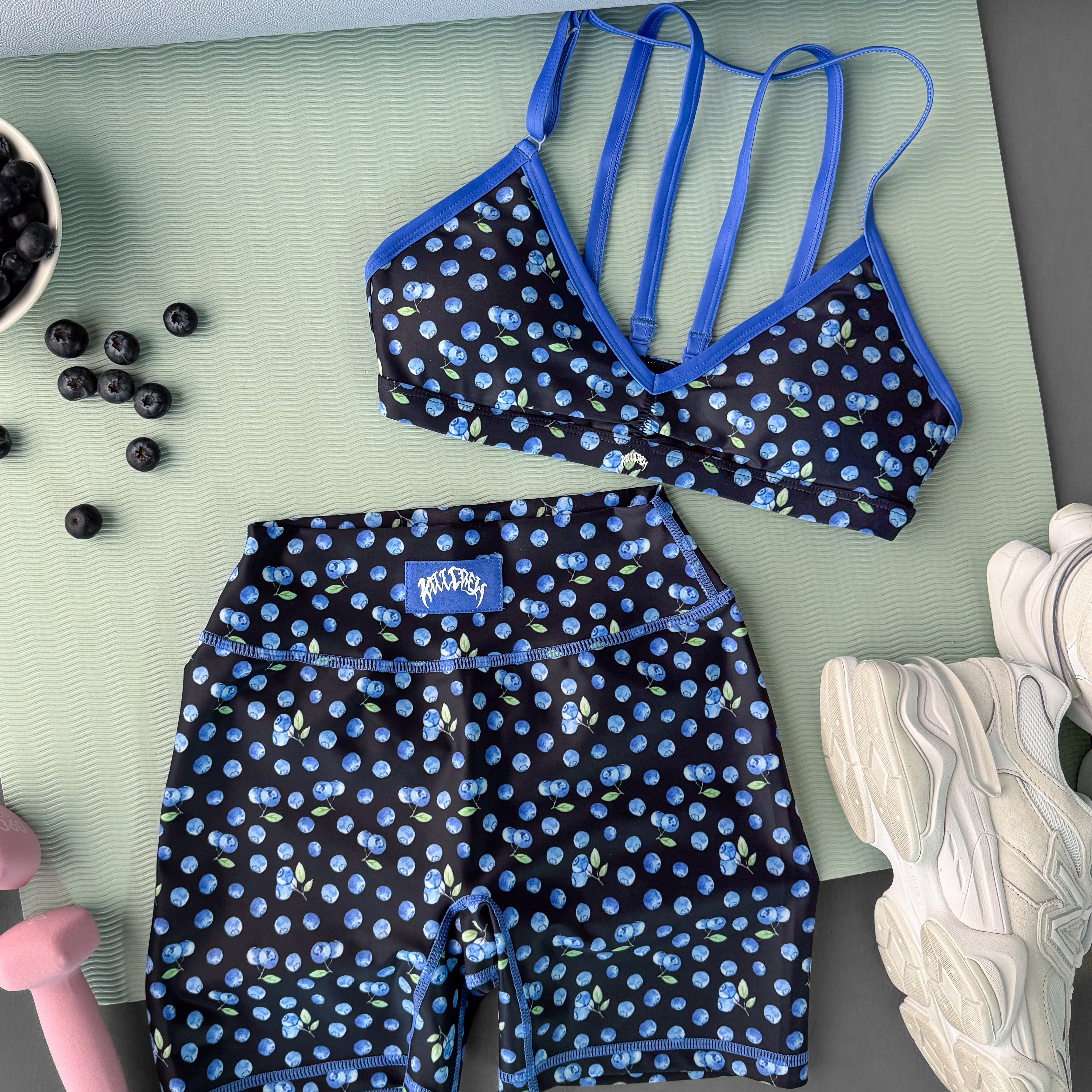 BLUEBERRY SPORTS BRA -  BLACK