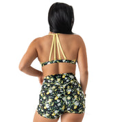 LEMON MID RISE BIKER SHORT - BLACK
