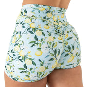 LEMON MID RISE BIKER SHORT - BLUE