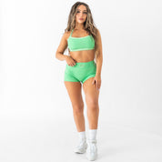 COLOR BLOCK SPORTS BRA - GREEN