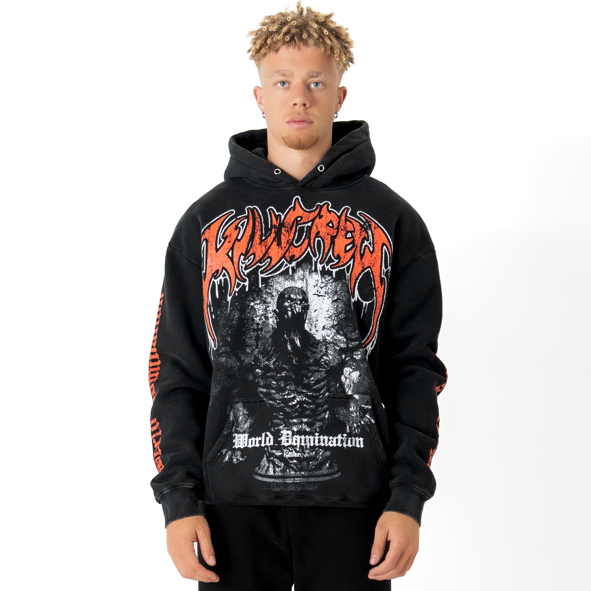 OVERSIZED LUX "GHOUL" HOODIE - BLACK