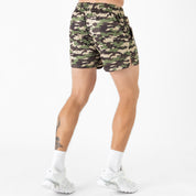 MUAY THAI SHORTS (MID THIGH CUT) - GREEN CAMO