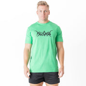 THE GYM IS MY PSYCH WARD T-SHIRT - GREEN / BLACK