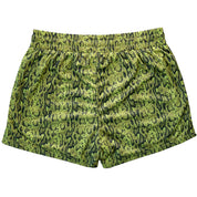 MUAY THAI SHORTS (MID THIGH CUT) - GREEN PYTHON