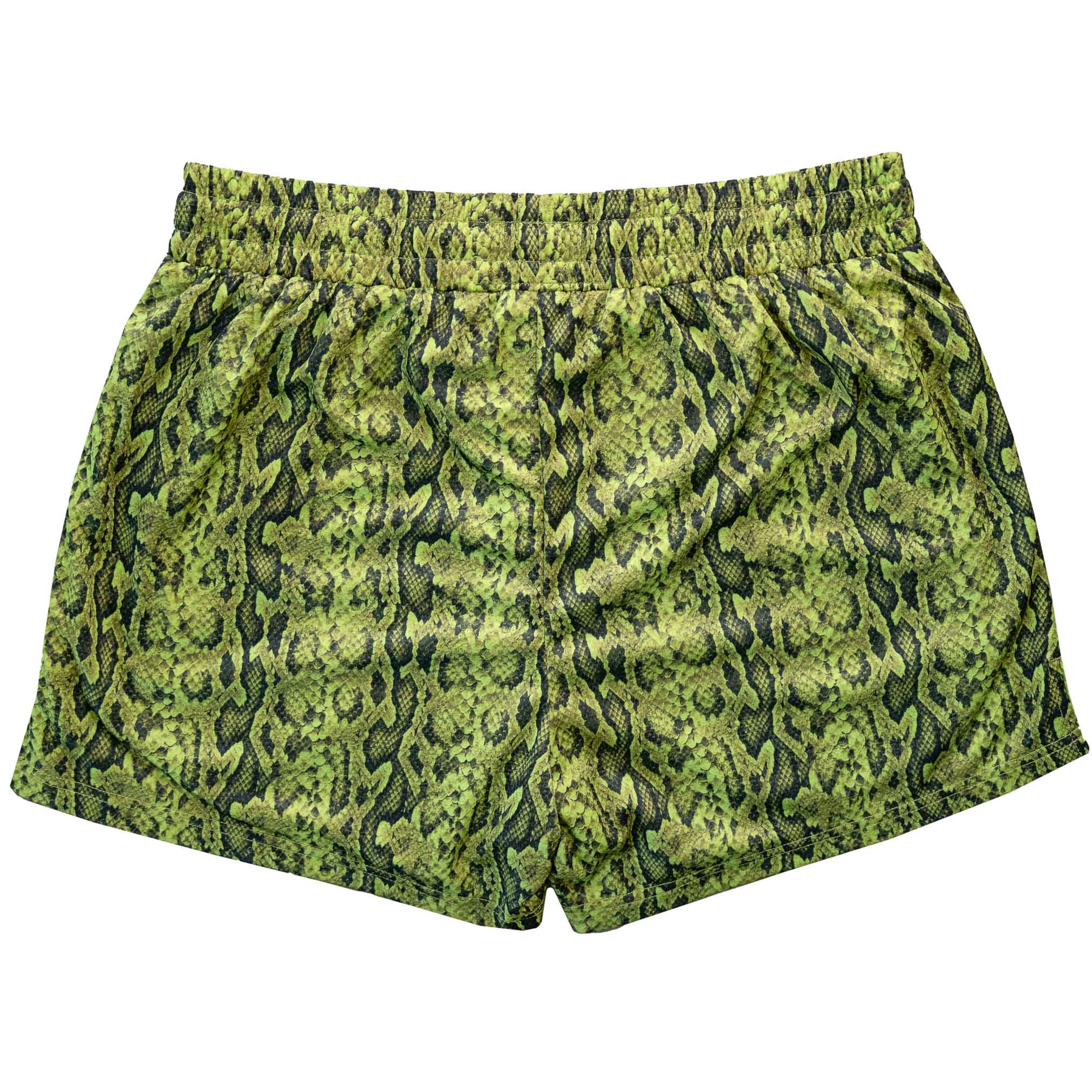 MUAY THAI SHORTS (MID THIGH CUT) - GREEN PYTHON
