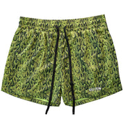 MUAY THAI SHORTS (MID THIGH CUT) - GREEN PYTHON