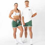VINTAGE COTTON SHORTS (MID THIGH CUT) - GREEN