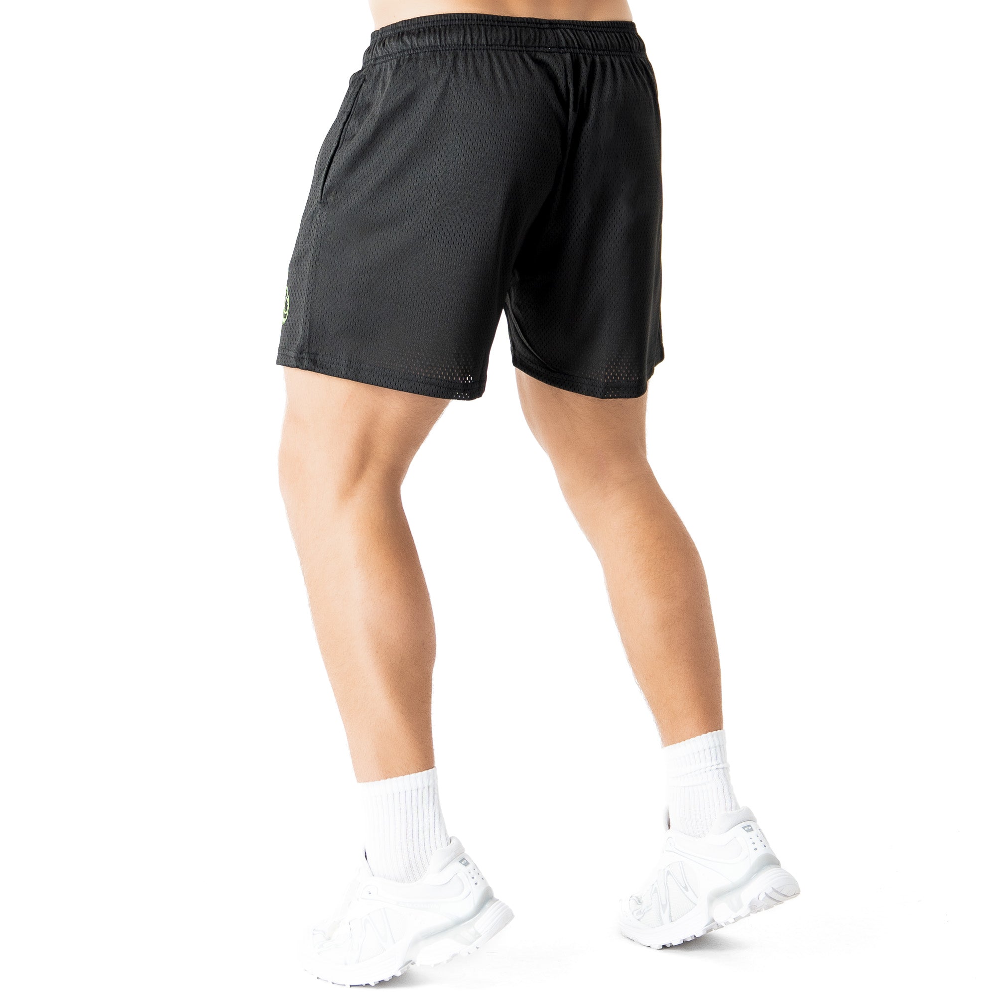 VENTED MESH SHORTS BONE DRY - BLACK / GREEN