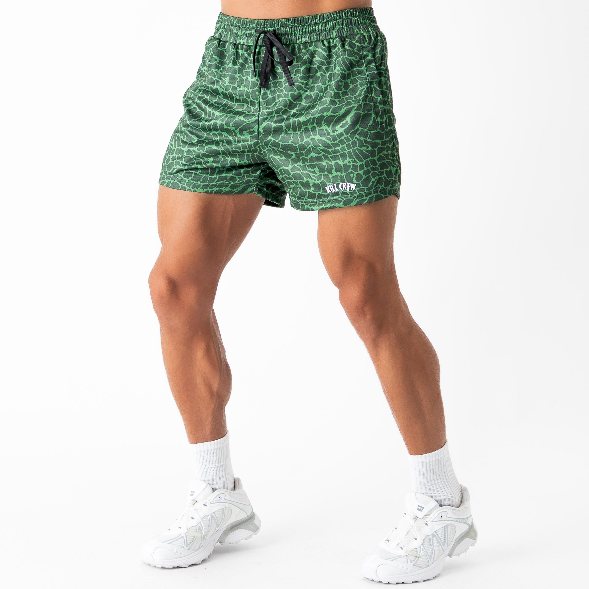 MUAY THAI SHORTS (MID THIGH CUT) - CROCODILE