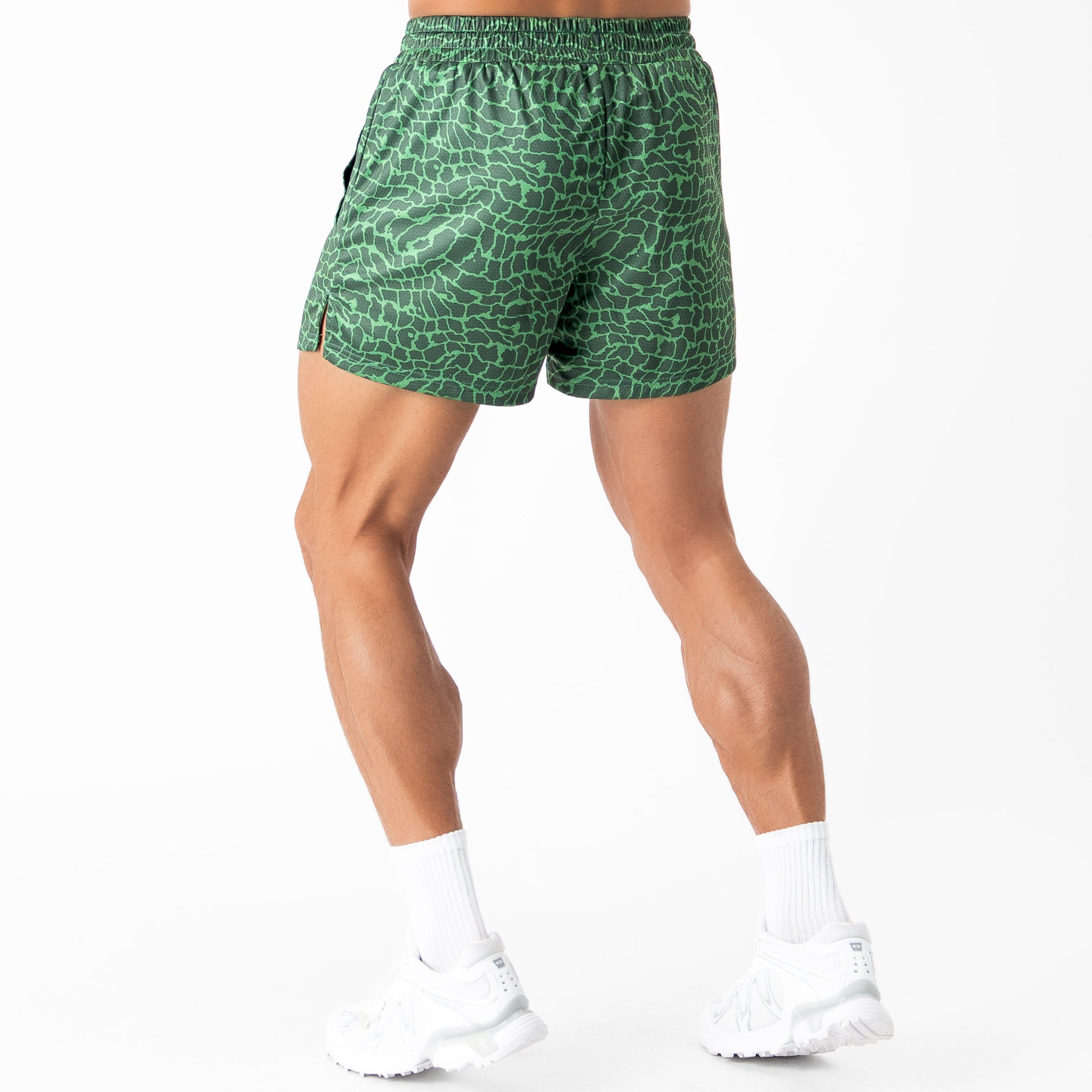 MUAY THAI SHORTS (MID THIGH CUT) - CROCODILE