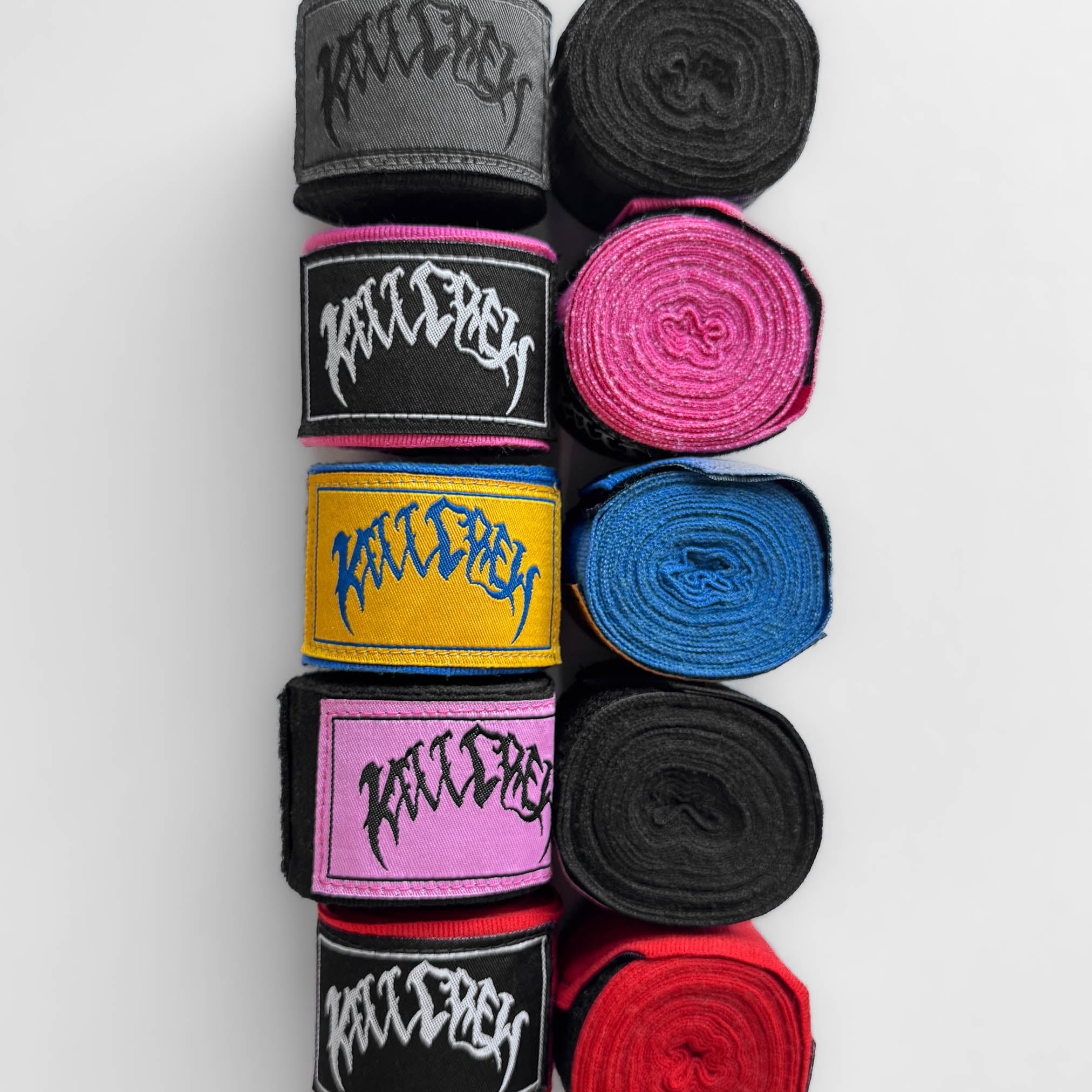 KILL CREW HAND WRAPS 180" - BLACK / PINK
