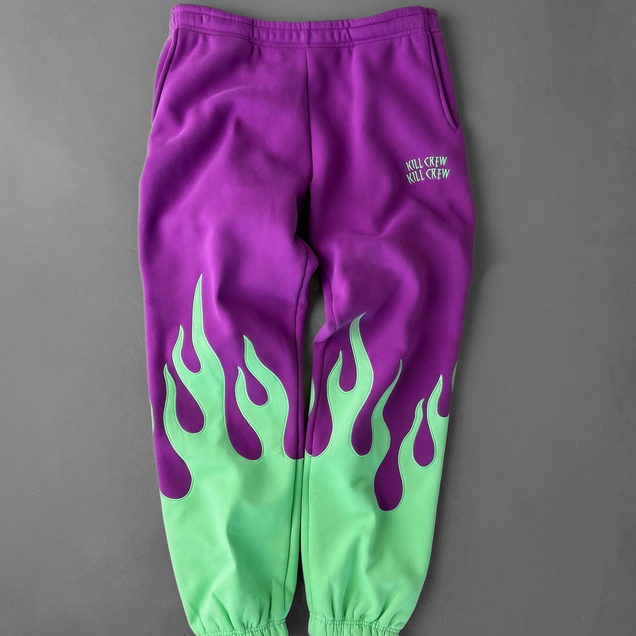 PREMIUM HEATER SWEATS - PURPLE / GREEN