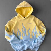 OVERSIZED PREMIUM HEATER HOODIE - YELLOW / BLUE