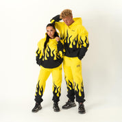 OVERSIZED PREMIUM HEATER HOODIE - YELLOW / BLACK