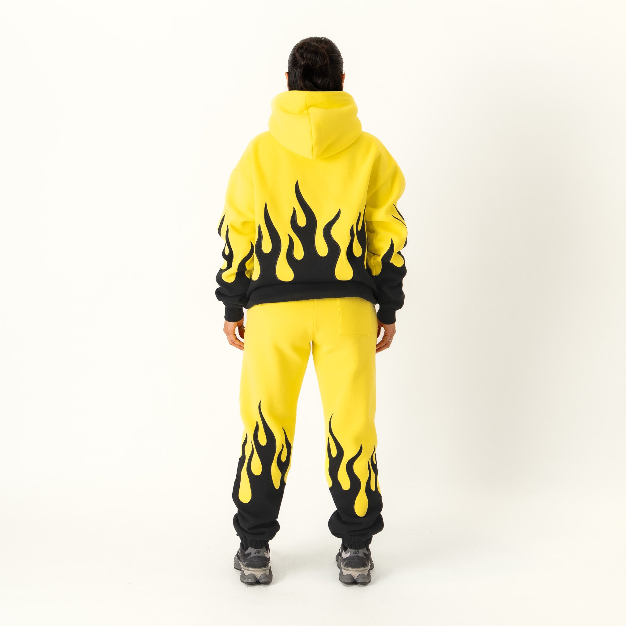 OVERSIZED PREMIUM HEATER HOODIE - YELLOW / BLACK