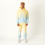 OVERSIZED PREMIUM HEATER HOODIE - YELLOW / BLUE
