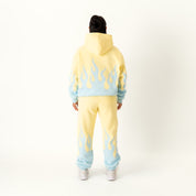 OVERSIZED PREMIUM HEATER HOODIE - YELLOW / BLUE