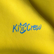 OVERSIZED LUX HOODIE "LOVE SEEING YOU HAPPY" - YELLOW / BLUE