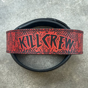 10MM LEVER BELT - SNAKE RED