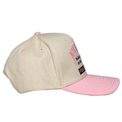 PAIN 5 PANEL SNAPBACK - CREAM / PINK