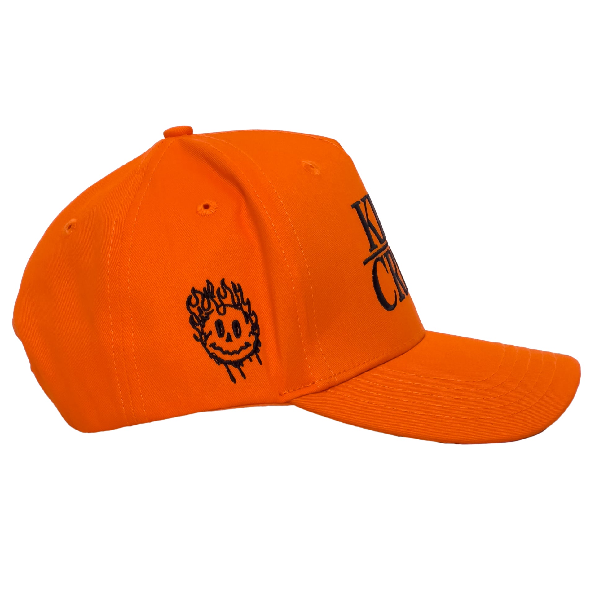 "SMILEY" 5 PANEL SNAPBACK - ORANGE / BLACK