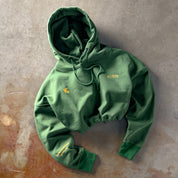 WOLF CROP HOODIE - GREEN