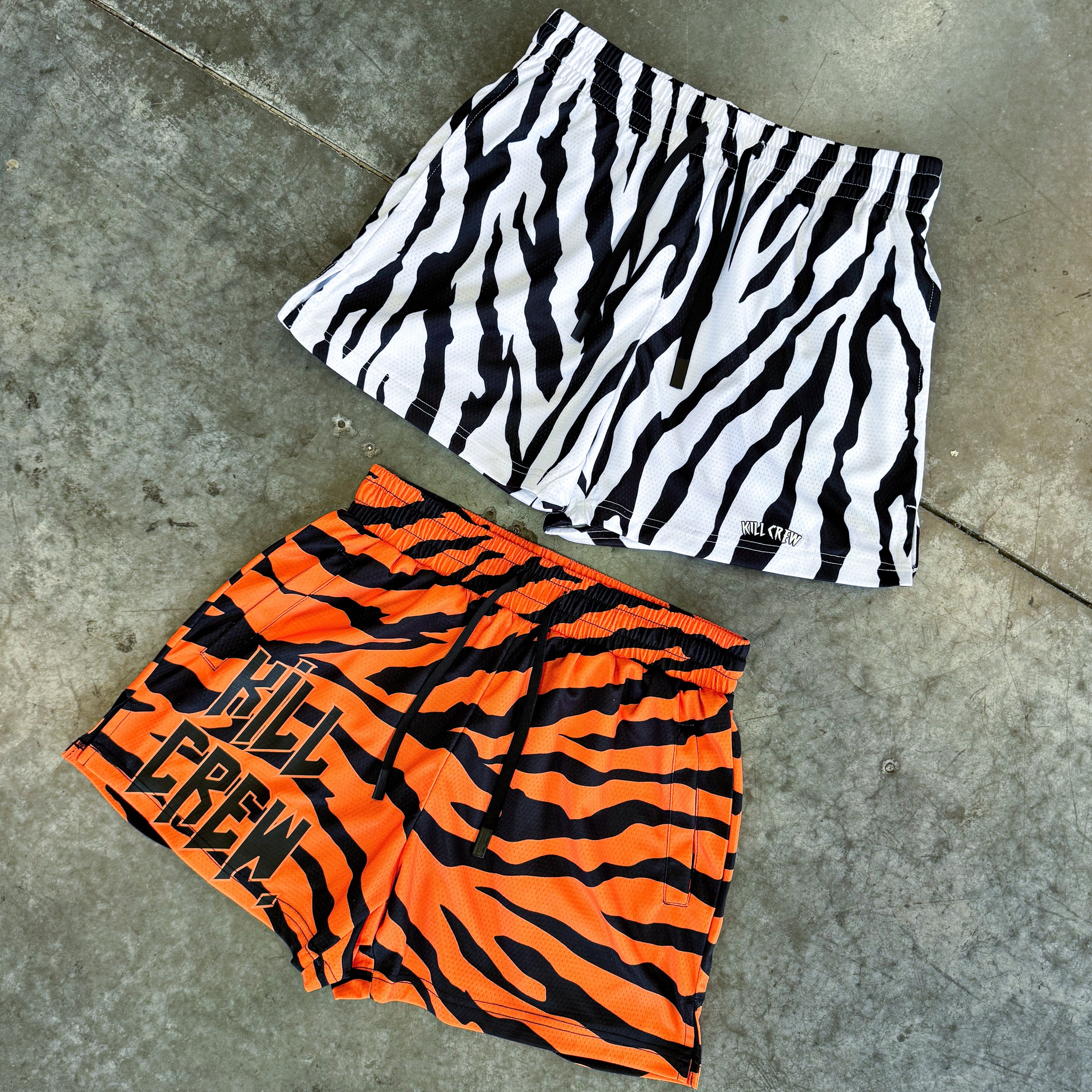 MUAY THAI SHORTS (MID THIGH CUT) - TIGER