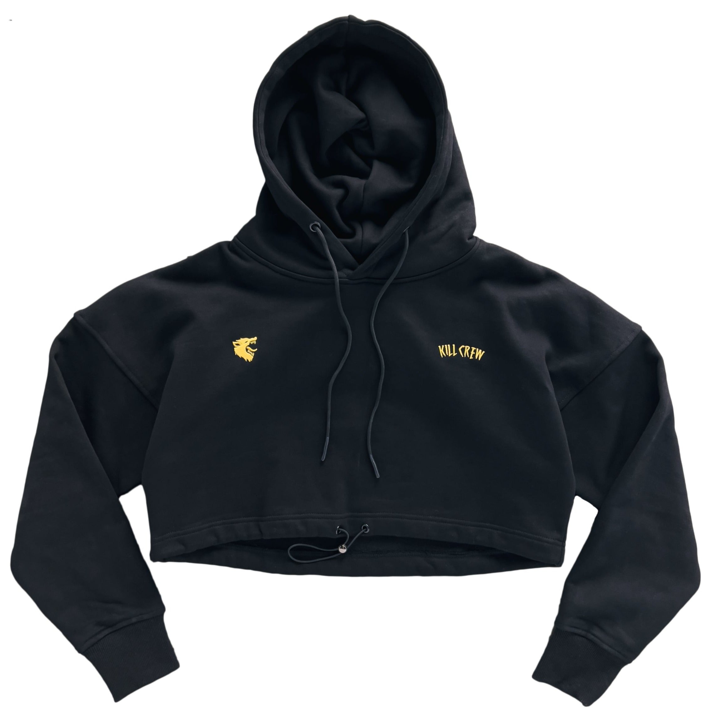 WOLF CROP HOODIE - BLACK – Kill Crew