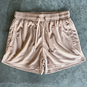 SIMPLE MUAY THAI SHORTS (MID THIGH CUT) - LIGHT SAND