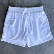 SIMPLE MUAY THAI SHORTS (MID THIGH CUT) - WHITE