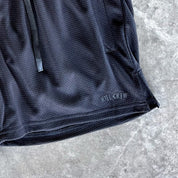 SIMPLE MUAY THAI SHORTS (MID THIGH CUT) - BLACKOUT