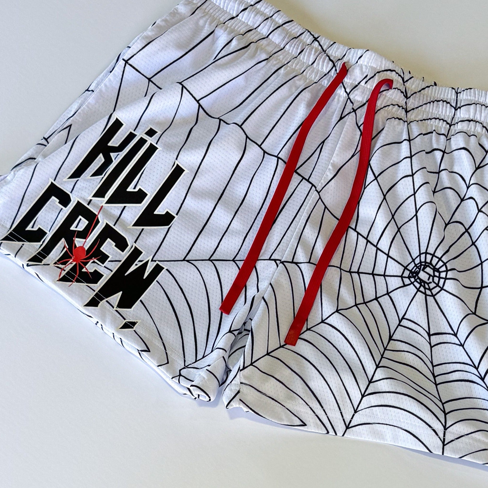 Spider Web Halloween Print Muay Thai Boxing Shorts main image 1