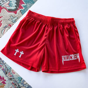 VENTED MESH SHORTS MEDIEVAL - RED / WHITE